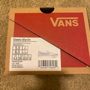 BNWT Gray Checkered Vans